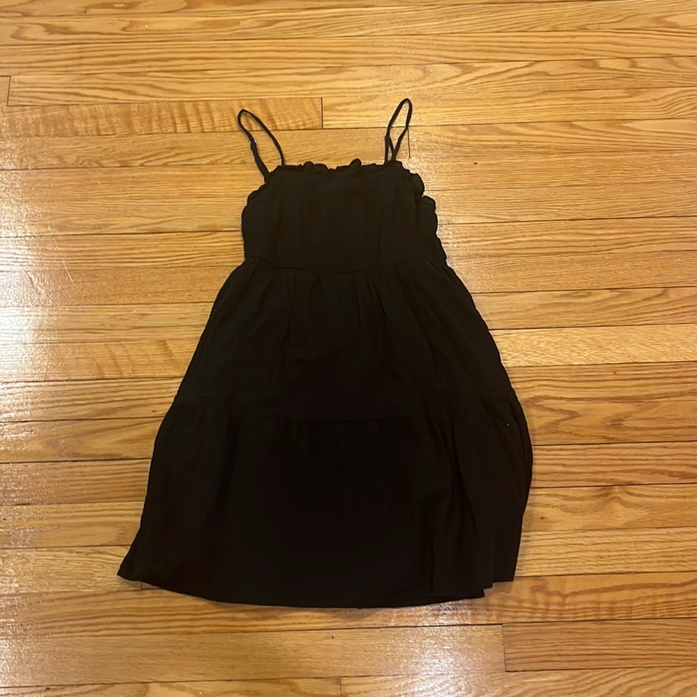 Target Wild Fable women’s size XS black babydoll mini dress.